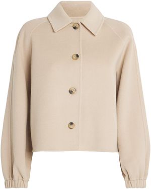 Claudie Pierlot Wool-Blend Collared Jacket - Natural