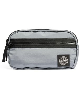 Stone Island Coated-Nylon Logo Belt Bag - Black