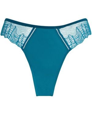Calvin Klein Geo Lace Thong - Blue