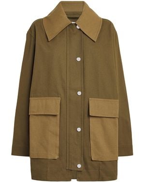 Ganni Cotton Canvas Workwear Jacket - Green