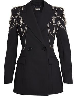 Jonathan Simkhai Wool-Blend Embellished Getty Blazer - Black