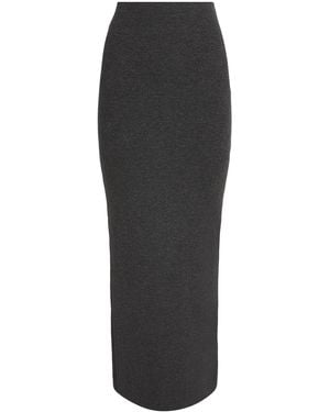 ÉTERNE Ribbed Emma Maxi Skirt - Black