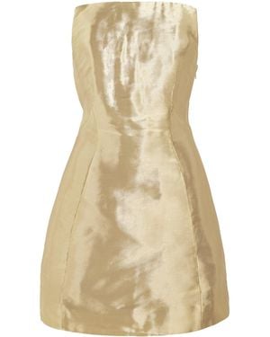 Cult Gaia Satin Strapless Wren Mini Dress - Natural