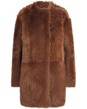 TOTEME Shearling Short Coat - Brown