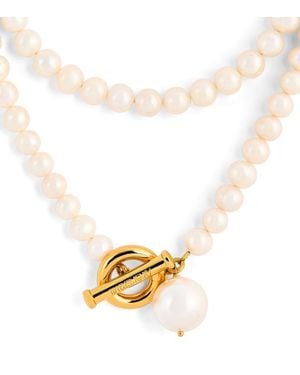 Timeless Pearly Simple Yet Modern Necklace - Metallic