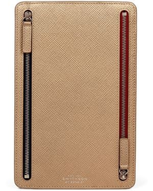 Smythson Panama Leather Multi-Zip Wallet - Natural