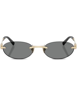 Tiffany & Co. Metal Tf3119D Oval Sunglasses - Metallic