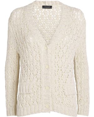 Fabiana Filippi Open-Work Sequinned Cardigan - Natural