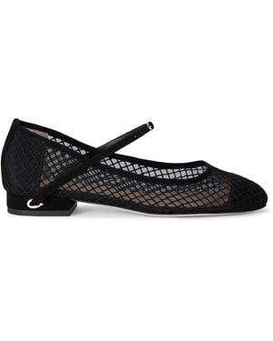 Jennifer Chamandi Suede Paolo Ballet Flats - Black