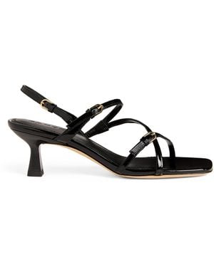 Sandro Leather Heeled Sandals - Black