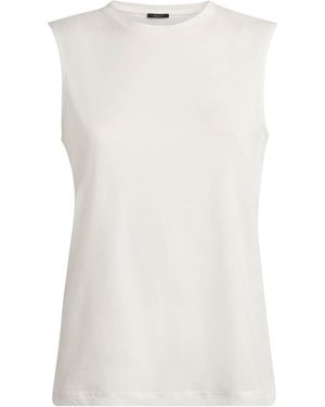 JOSEPH Cotton-Silk Tank Top - White