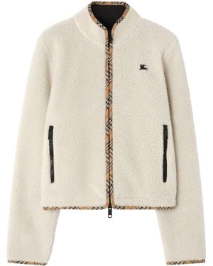 Burberry Wool-Blend Fleece Jacket - Natural