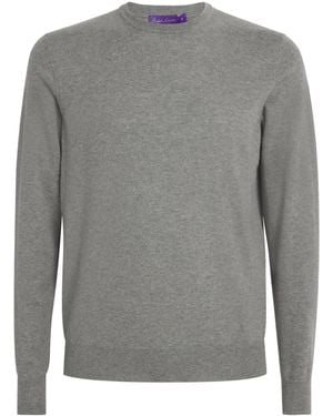Ralph Lauren Cashmere Crew-Neck Sweater - Gray