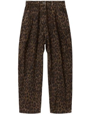 AllSaints Becca High-Rise Barrel-Leg Jeans - Brown
