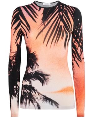Rabanne Long-Sleeve Thunderstorm T-Shirt - Pink
