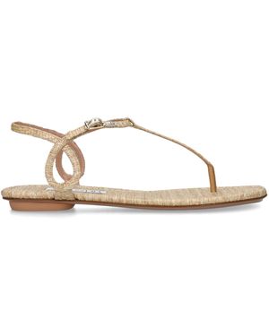 Aquazzura Woven Almost Bare Sandals - Natural