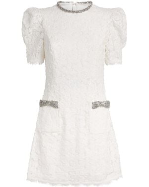 Rebecca Vallance Crystal-Trim Dillon Mini Dress - White