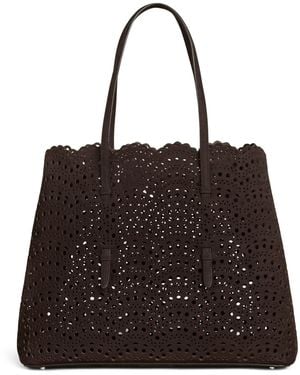 Alaïa Leather Mina Vienne Top Handle Bag - Black