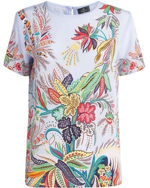 Etro Silk Paisley T-Shirt - White