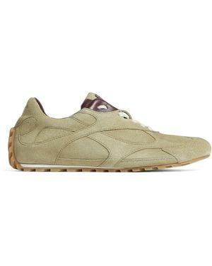 Bottega Veneta Suede Orbit Flash Trainers - Green