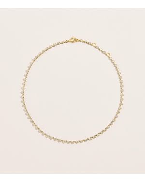 Jade Trau And Diamond Sophisticate Tennis Necklace - Natural