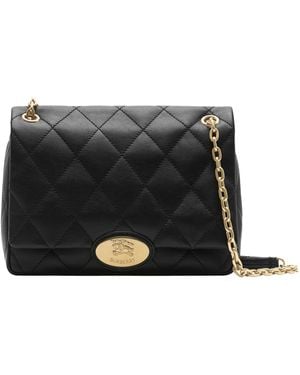 Burberry Medium Leather Strand Shoulder Bag - Black