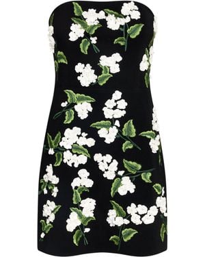 Alice + Olivia Embellished Velia Mini Gown - Black