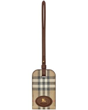 Burberry Cotton Check Luggage Tag - Metallic