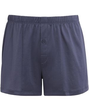 Hanro Cotton Boxer Shorts - Blue