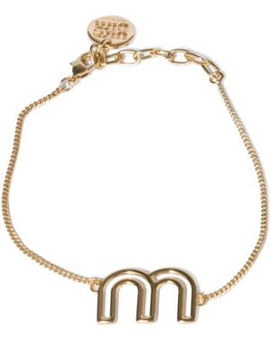 Miu Miu Logo Chain Bracelet - Metallic