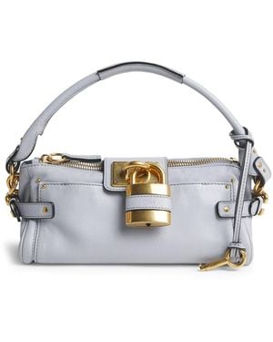 Chloé Small Leather Paddington Top-Handle Bag - Metallic