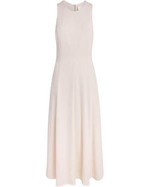 Eleventy Zip-Up Midi Dress - White