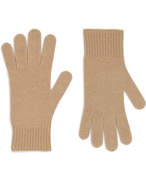 Weekend by Maxmara Cashmere Logo Gloves - Natural