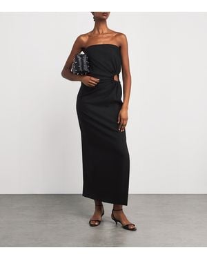 ワンピース Max Mara SILVA BUSTIER DRESS Wool, mohair and silk bustier dress, black | 