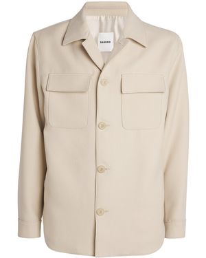 Sandro Pocket-Detail Overshirt - Natural