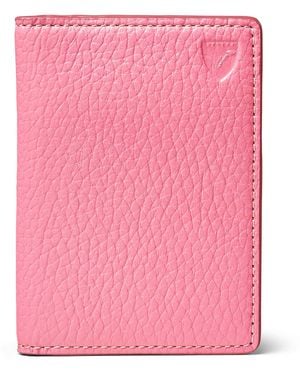 Aspinal of London Leather Bifold Card Holder - Pink