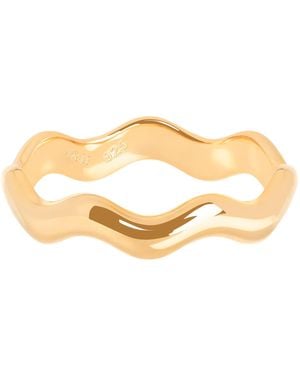 Astrid & Miyu Plated Vermeil Ripple Ring - Natural