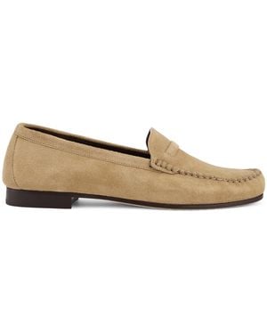 Malone Souliers Suede Knightsbridge Loafers - Natural