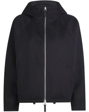 Yves Salomon Wool-Cashmere Reversible Hooded Jacket - Black