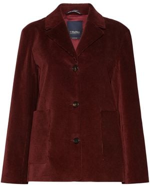 Max Mara Corduroy Cotton Jacket - Purple