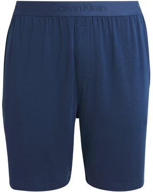 Calvin Klein Logo Sleep Shorts - Blue