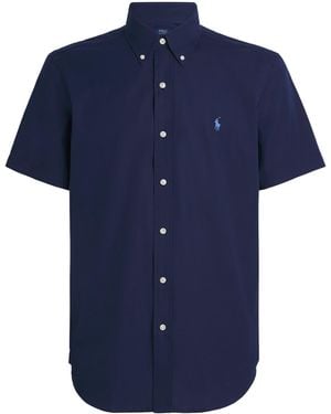 Polo Ralph Lauren Stretch-Cotton Custom-Fit Shirt - Blue