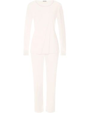 Hanro Cotton Rosaria Pyjama Set - White