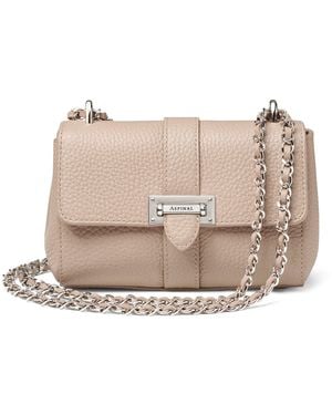 Aspinal of London Micro Leather Lottie Cross-Body Bag - Natural