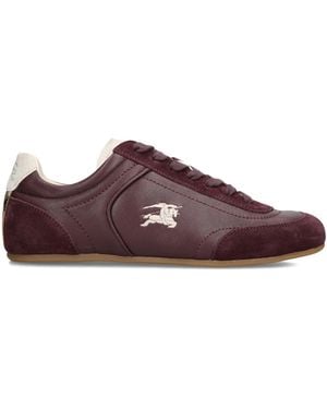 Burberry Leather Knight Low-Top Sneakers - Brown