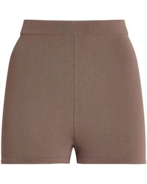 Skims Refined Knit Shorts - Brown