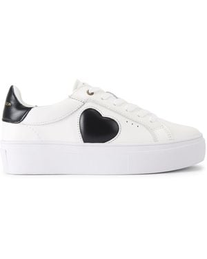 Kurt Geiger Leather Lana Heart Low-Top Sneakers - White