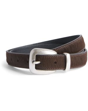 MOLEBO Pony Hair Western Belt - Brown