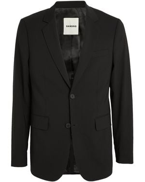 Sandro Virgin Wool Blazer - Black