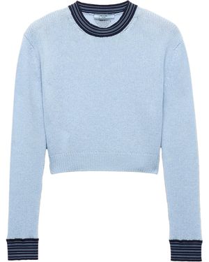 Prada Cashmere-Blend Jumper - Blue